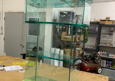 Glass Green Plexiglass Podium